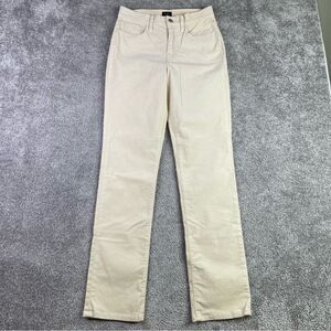 J. Crew Factory Pants Women's 26 Tall Ivory Corduroy Full Length Straight